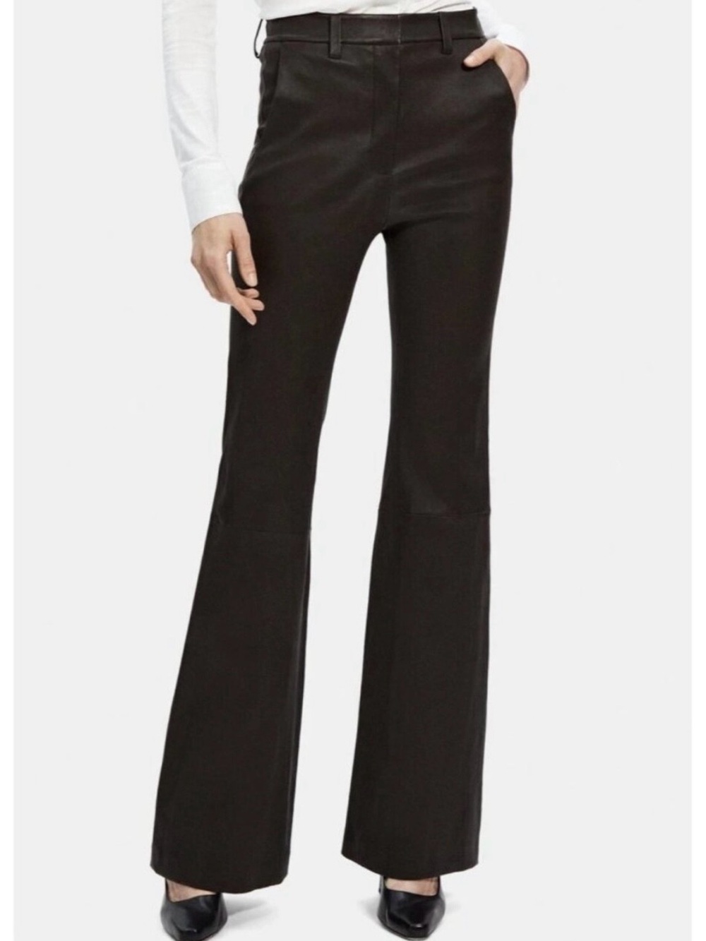 Theory Black Boot Cut Flare Pants